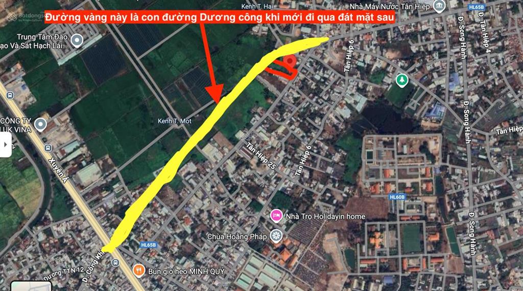 Ngay vinhomes hóc môn đất 2 mặt tiền 2368m2, có 1.368m2 full thổ cư mt dương công khi, hóc môn