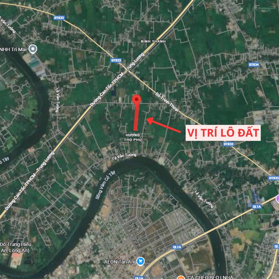 Bán gấp 10000m² tp. tân an (6,8tr/1m2) trần văn ngân, hướng thọ phú, tân an, long an