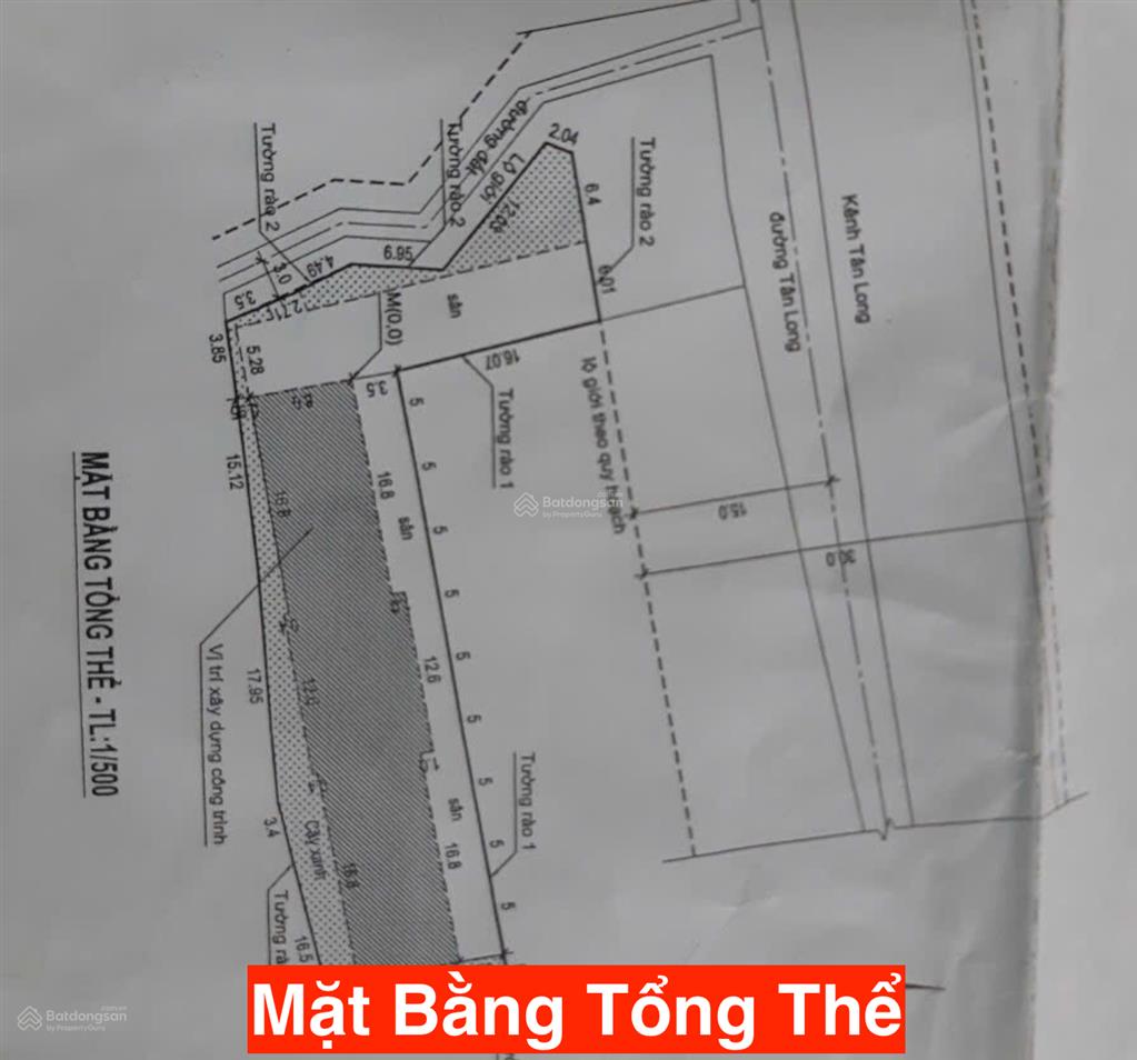 Bán đất mặt tiền đường tân long tân nhựt, bình chánh