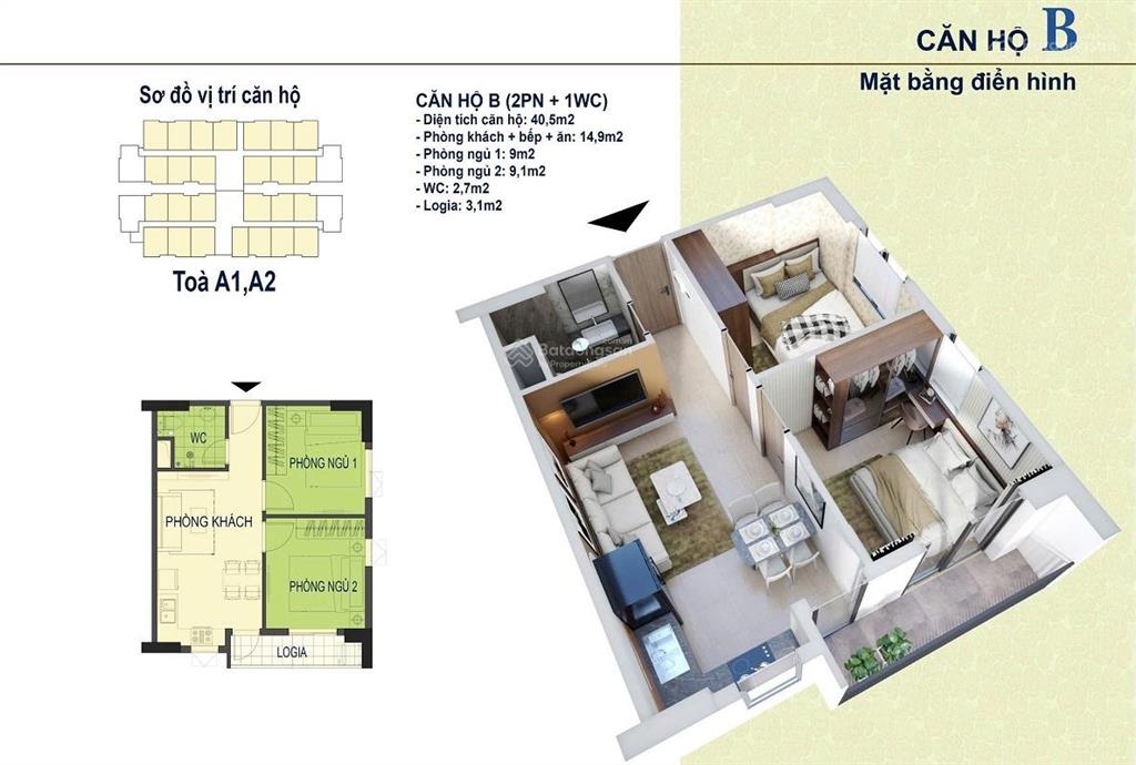 Nhà ở xã hội thăng long, mặt tiền ql 13, tp hcm, kế bên kdl đại nam, 2 pn, 42m2