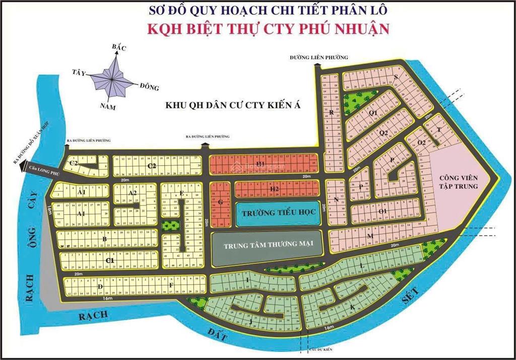 Bán đất biệt thự phú nhuận liền kề global city phước long b giá 73tr/m2