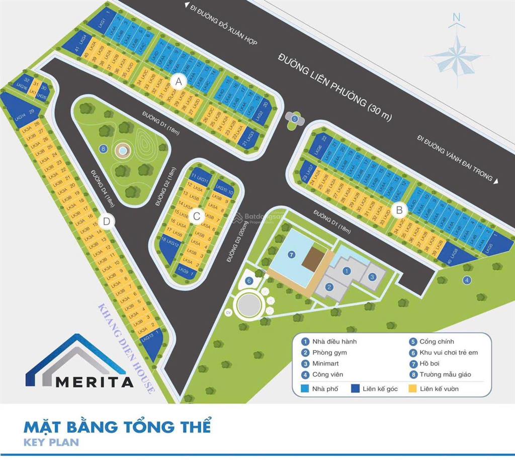Bán nhà liên kế tháp mười merita khang điền  liên phường