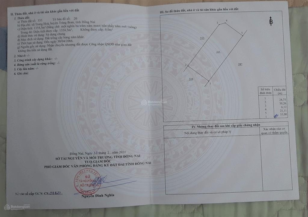 Bán đất 100m2 tại trung hòa, trảng bom, đồng nai, giá 320 triệu vnd