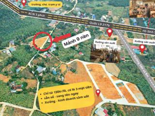 Bán đất ở quốc lộ 217b, 280 triệu, 172m2, hướng đông nam, mặt tiền 6.5m