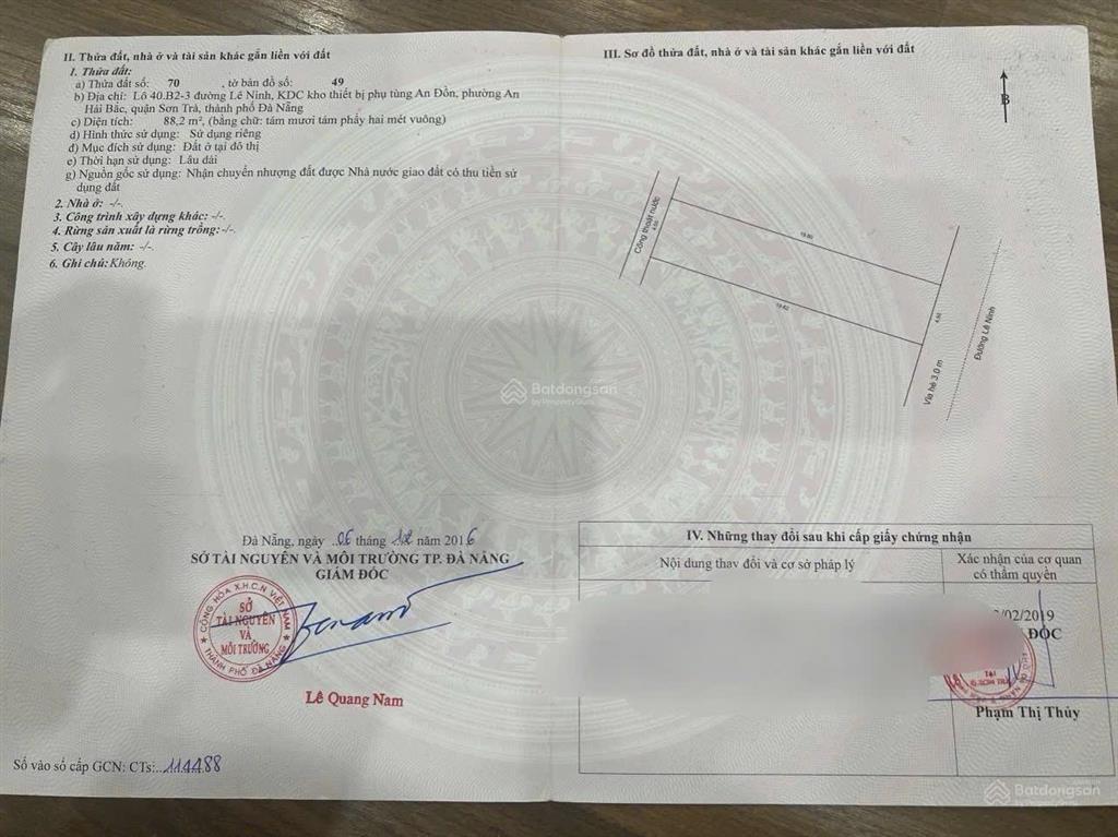 Bán lô đất đường lê ninh, khu phố hàn quốc gần biển mỹ khê, phạm văn đồng, 88.2m2 chỉ 13 tỷ