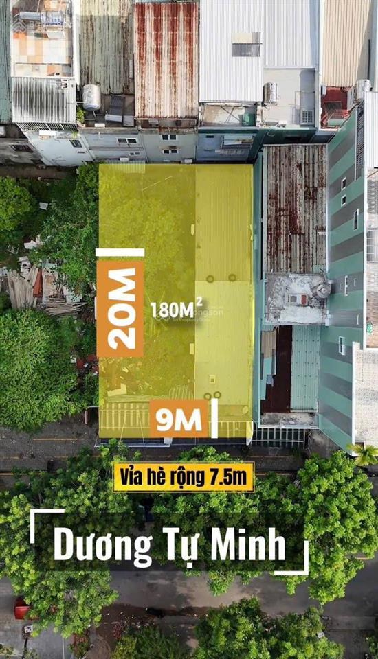 Bán đất dương tự minh 180m2, 9*20m đường 10.5m vỉa hè 7.5m gần ngay hồ nghinh, 45 tỷ
