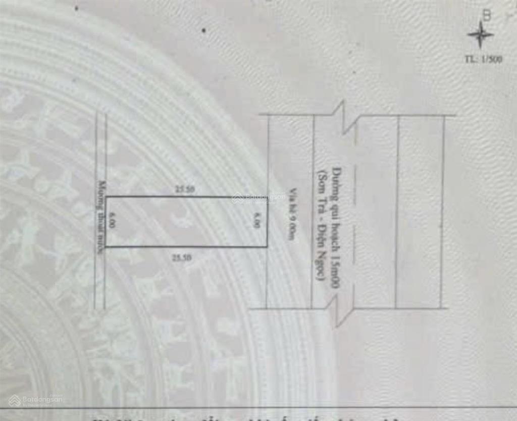 Mặt tiền võ nguyên giáp đối diện furama resort 153m2 ngang 6m, giá 135 triệu/m2