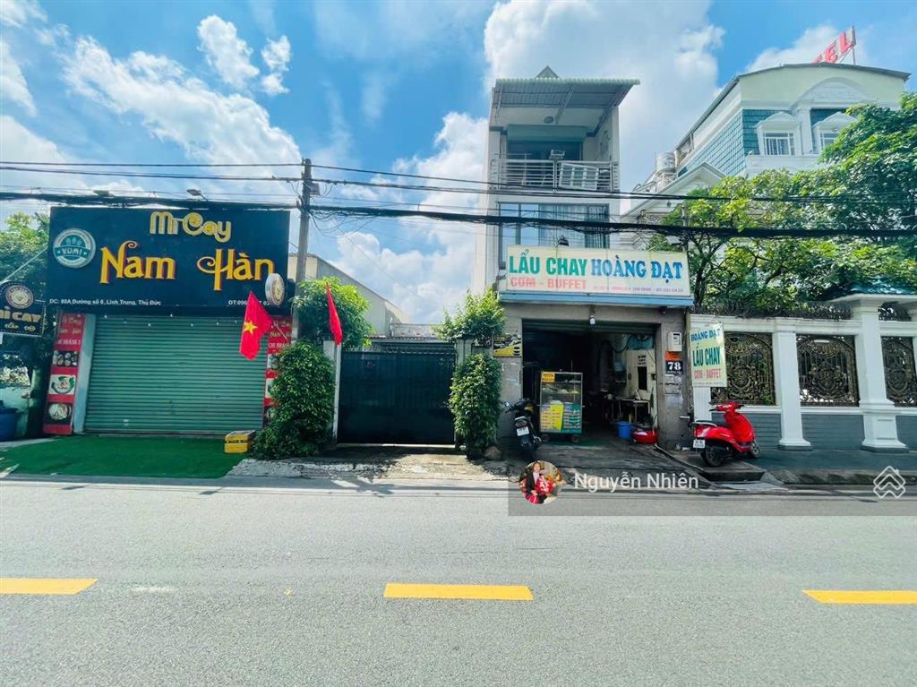 Bán đất tặng nhà mặt tiền kinh doanh đường số 6 hoàng diệu 2 p. linh trung  96m2 (4.23x23m)