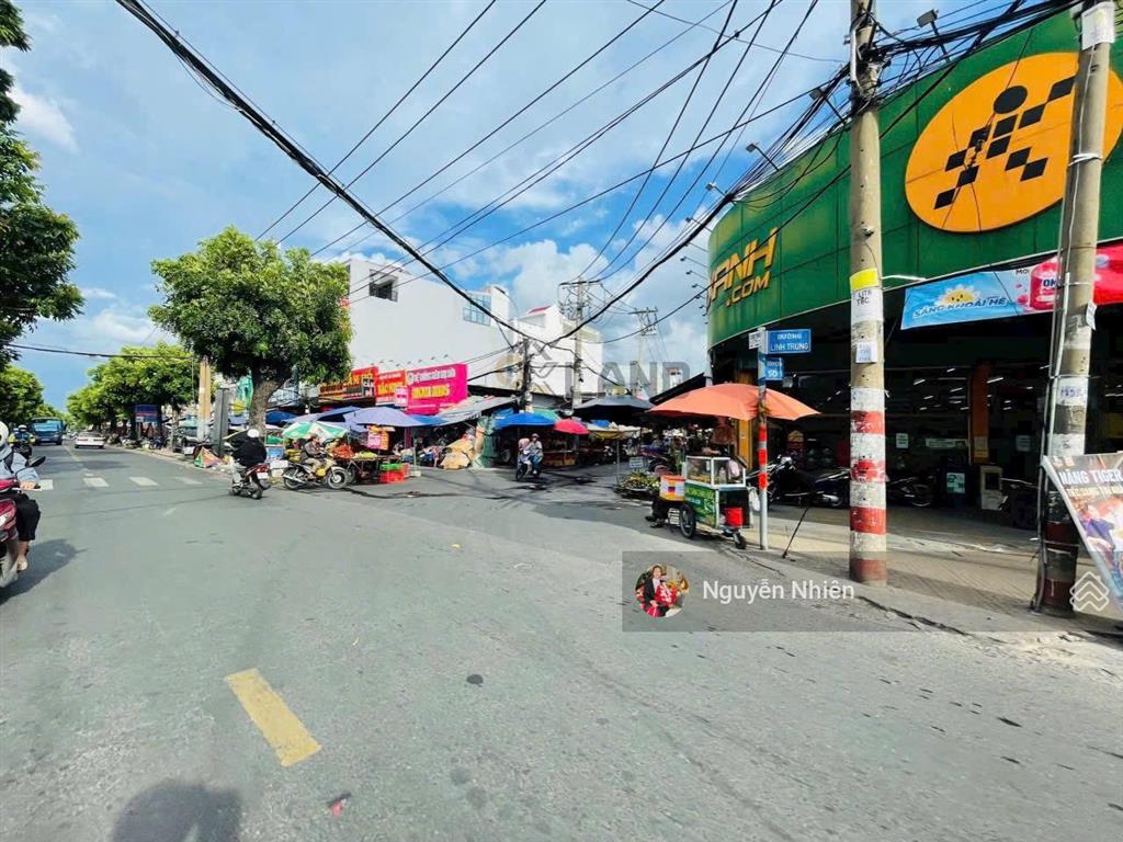 62 triệu/m2  cơ hội x2 mặt tiền đường linh trung mở rộng 30m  7.7x22.6  ngay chợ, bệnh viện