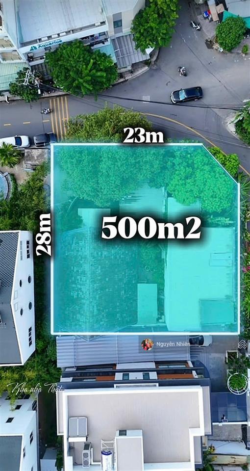 Đất vàng góc 2mt 500m2 (23x28) khu trần não, an khánh  xây hầm 7 tầng. ngang 23m cực hiếm
