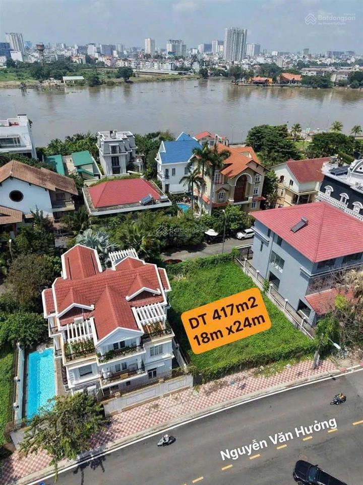 220.4tr/m2  đất mặt tiền khu eden 117 nguyễn văn hưởng, thảo điền q2, 417.4m2 (18x24m), shr