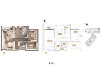 Kepler land bán căn góc 2pn hót nhất tòa hh01  diện tích 69,8m2