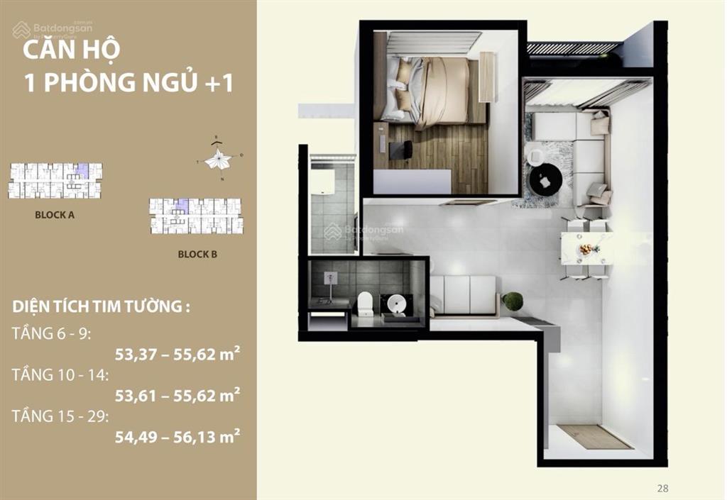 Căn hộ 1pn giá all in 48,5 tr/m2, một chuẩn sống mới tại phú hữu