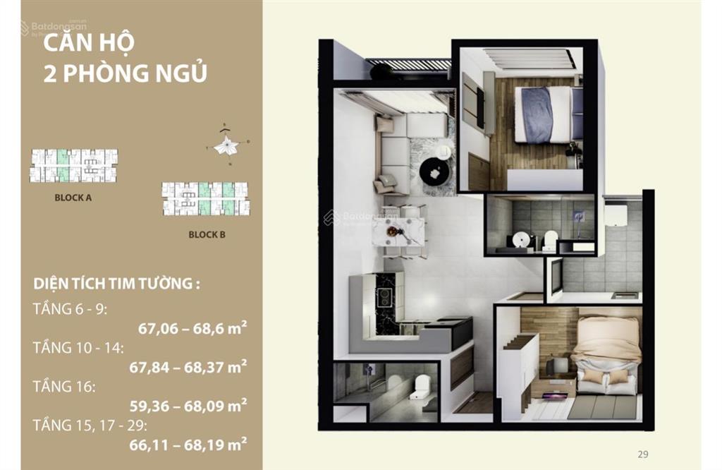 2pn view khang điền, tầng trung giá hợp lý