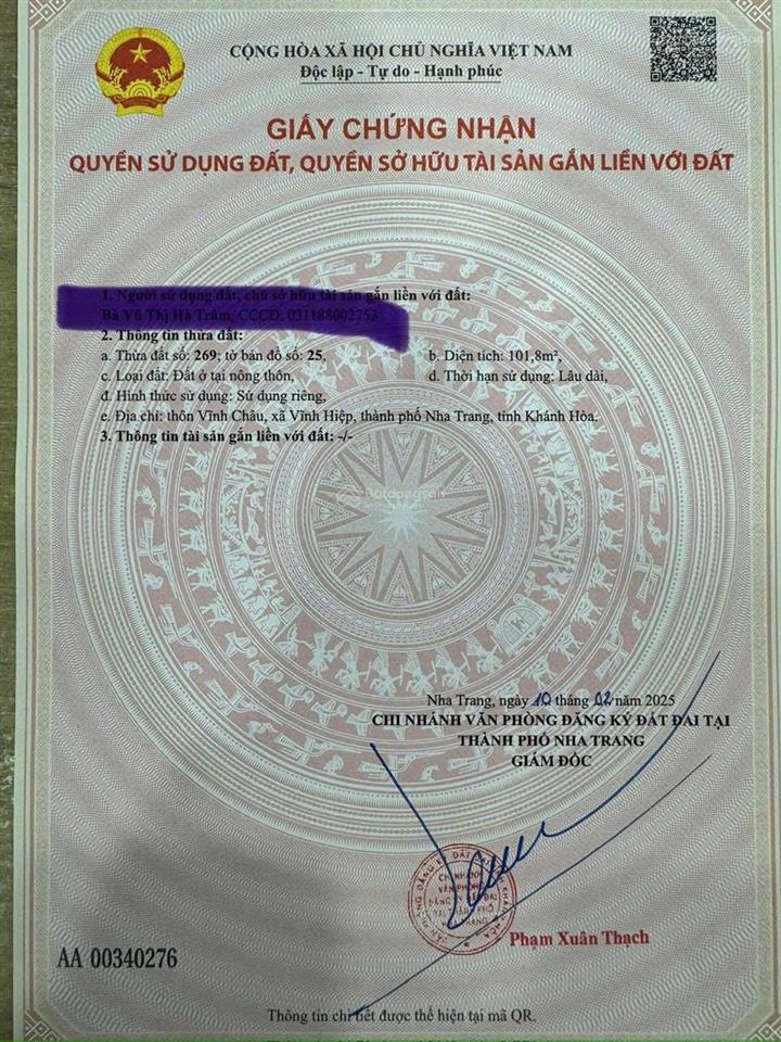 Bán đất vew sông quán trường vĩnh hiệp