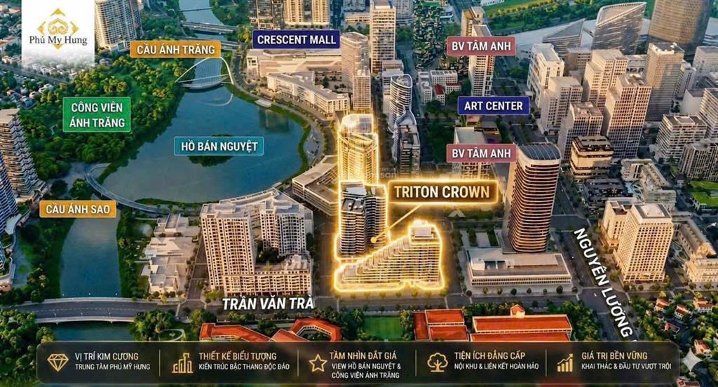 Căn hộ triton crown phú mỹ hưng, 2pn 78m2 thanh toán chỉ 20% mua trực tiếp từ cđt.  0931 892 ***