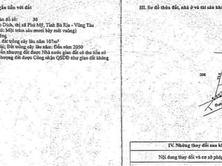 Bán đất tại hắc dịch, phú mỹ, bà rịa vũng tàu, giá tốt, 167 m2