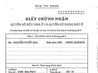Bán nhà cấp 4, hẻm dân cư sát công viên cây sộp, hẻm 231 nguyễn văn quá
