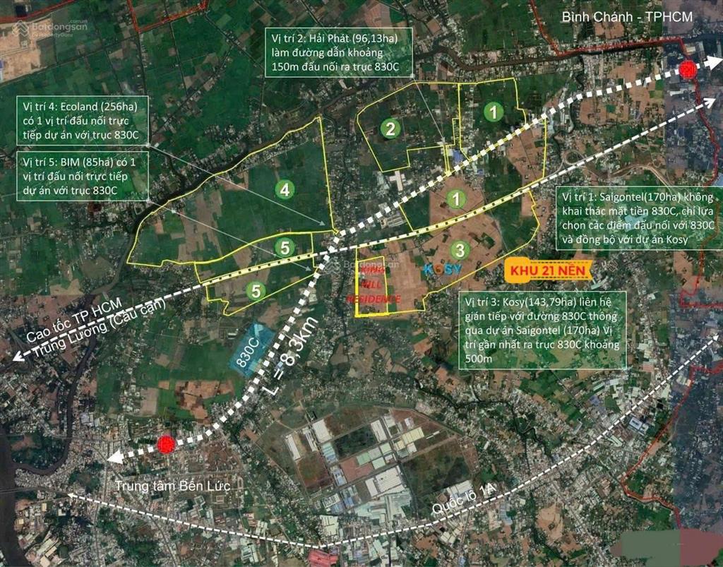 Mở bán 18 nền đất bến lức sổ sẵn.sổ sẵn full thổ cư giá 1.55ty