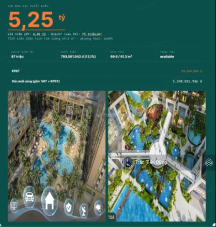 Căn hộ 2 pn v8.18.03a sunshine sky city | 75tr/m2. giá rẻ khu vực