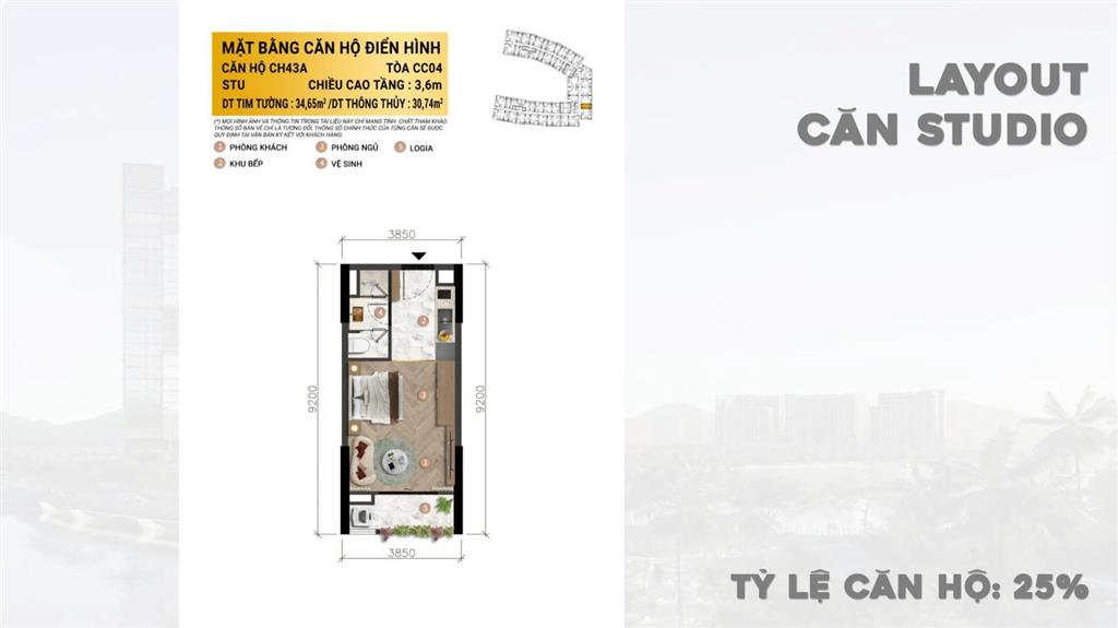 Bán căn hộ chung cư charmora city, 2,442 tỷ, 34,1m², xã vĩnh thái, tp. nha trang