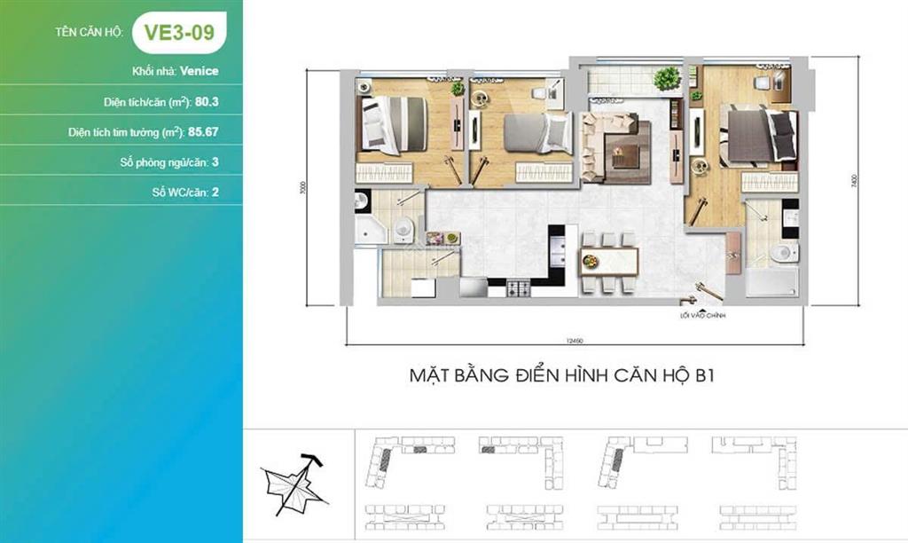 Bán căn hộ new city mai chí thọ 3 phòng ngủ decor như hình giá 9999