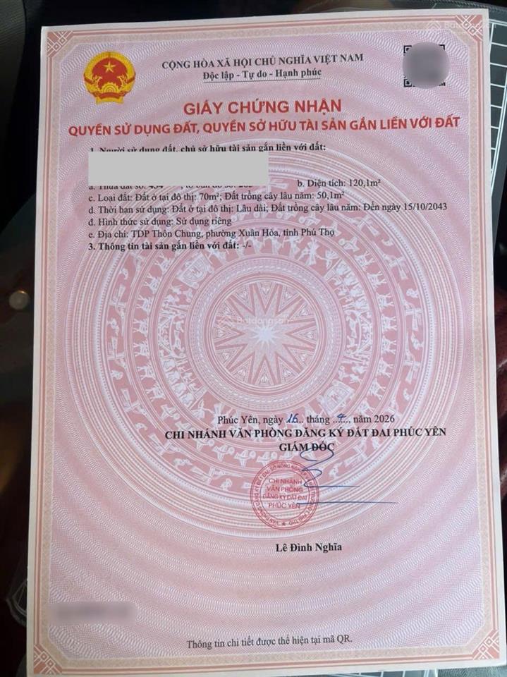 Bán nhà 2 tầng trục chính gần chợ tại ngọc thanh, phúc yên, vĩnh phúc, giá rẻ 3,05 tỷ, 120m2