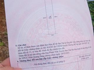 Bán đất tại quốc lộ 6, 1,89 tỷ, 76 m2, mặt tiền 3.8m, pháp lý đầy đủ