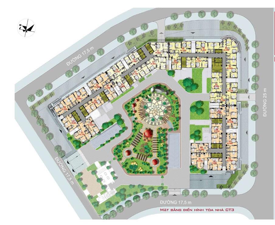 Cho thuê chung cư ct3 nam cường, 2pn, 2vs 93m2
