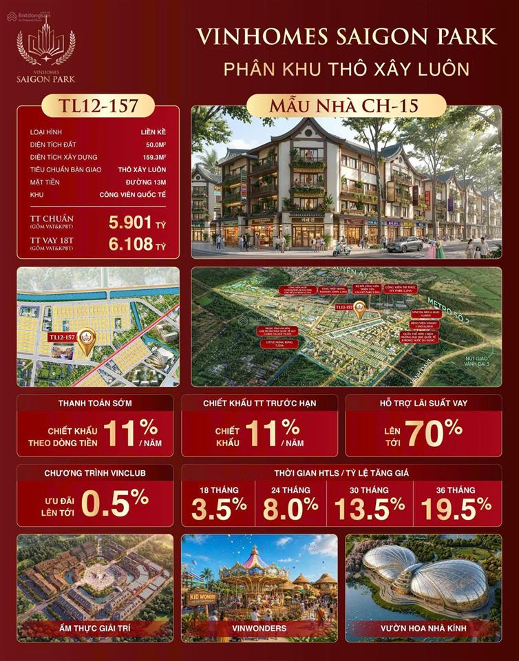 Vinhomes sài gòn park nhà phố giá chỉ 6 tỷ diện tích 60m2,  0355 678 *** em tâm