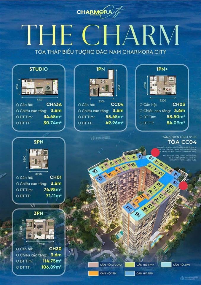 Nổi bật căn 2 phòng ngủ the charm view pháo hoa giá chỉ 6,2 tỷ sở hữu lâu dài