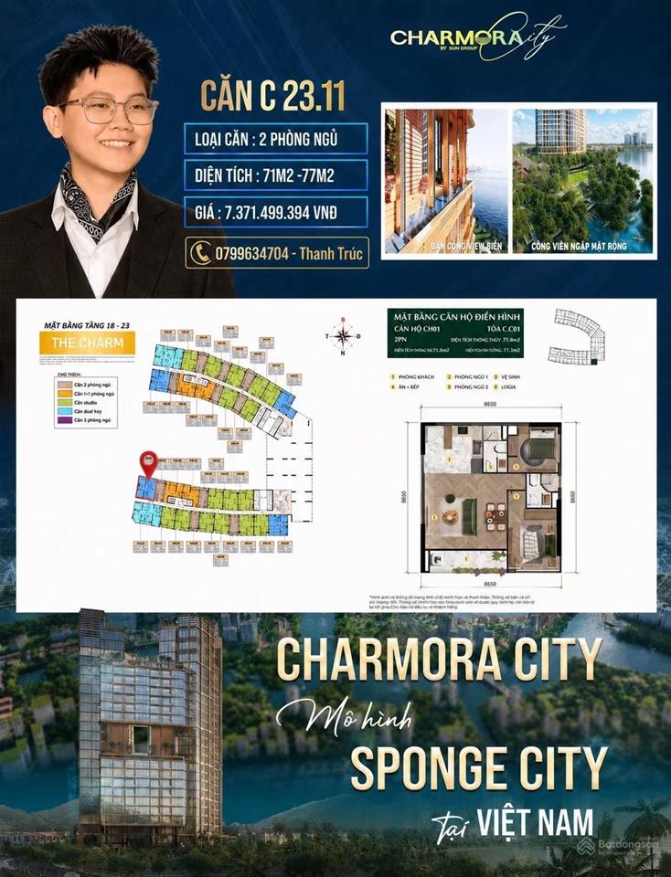Nổi bật căn 2 phòng ngủ the charm view pháo hoa giá chỉ 6,2 tỷ sở hữu lâu dài