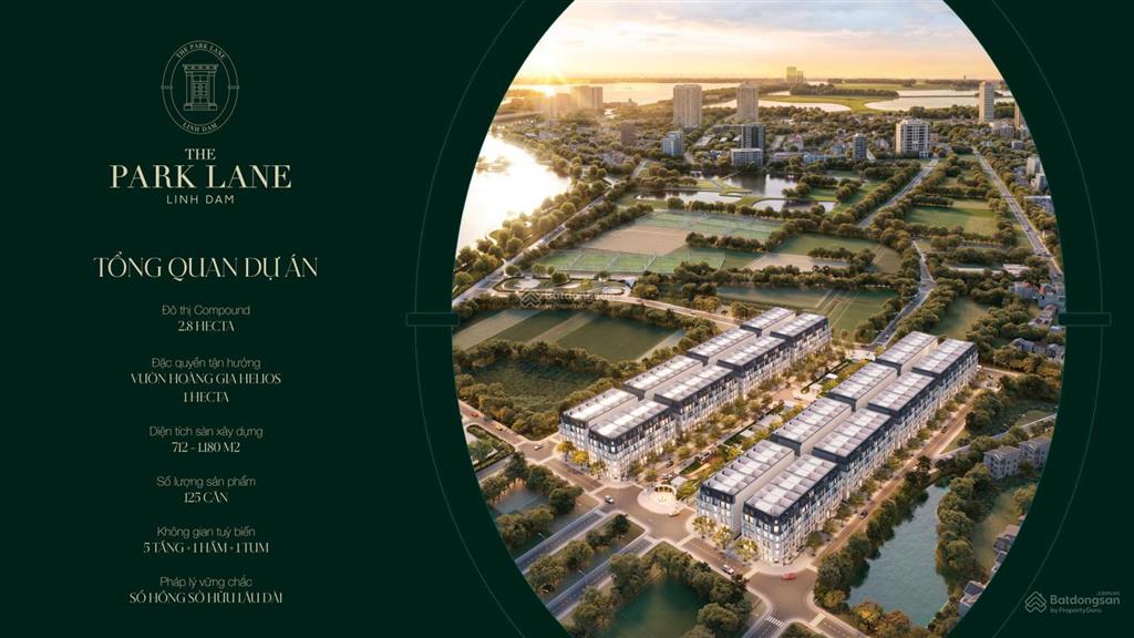 Mở bán liền kề 7 tầng có hầm mặt hồ linh đàm  dự án the park lane  compoud cbre quản lý