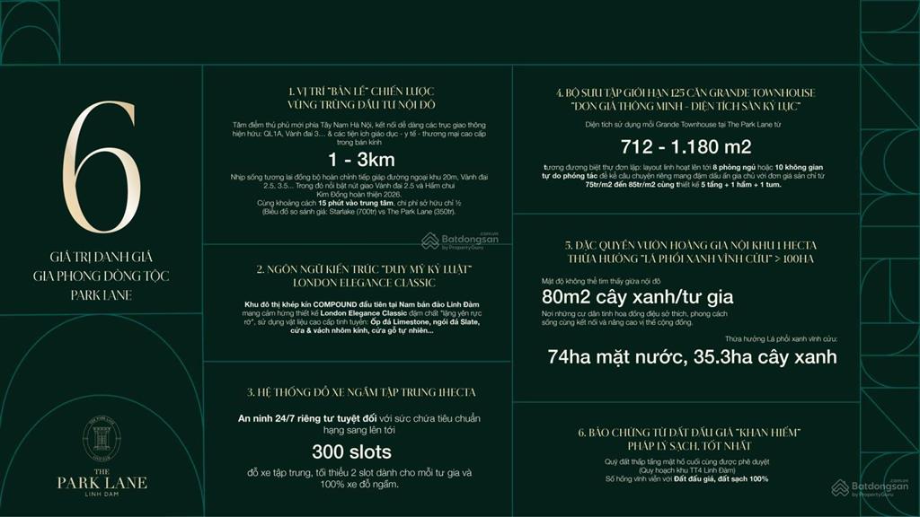 Mở bán liền kề 7 tầng có hầm mặt hồ linh đàm  dự án the park lane  compoud cbre quản lý