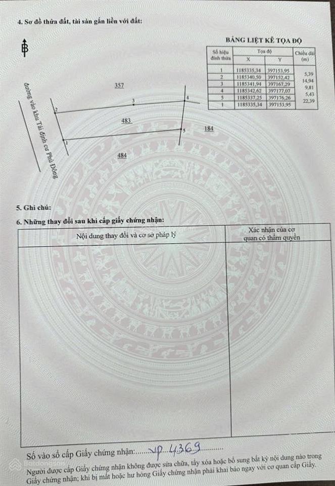 Bán đất tại võ thị sáu, phú đông, huyện nhơn trạch, 3,79 tỷ, 126,4 m2