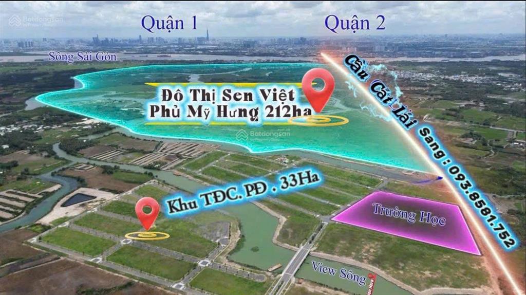 Cần bán tái định cư phú đông đối diện công viên sát sen việt phú mỹ hưng shr  xây dựng tự do
