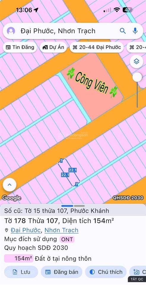 Cần bán tđc  phước khánh sát công viên shr  xây dựng tự do
