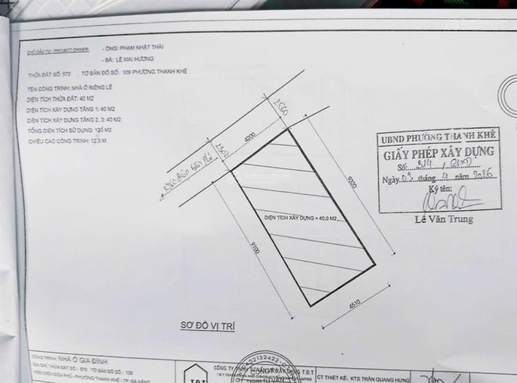 Giảm 100tr cần bánh nhanh lô đất kiệt điện biên phủ  trung tâm thanh khê