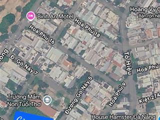 Cần bán lô mt đường 7m5 hoà phú 9, hoà minh, gần trường học, công viên