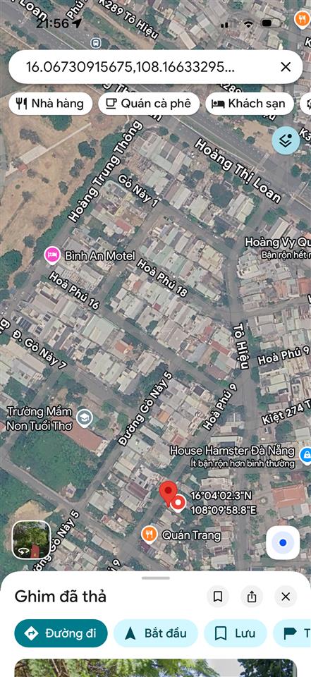 Cần bán lô mt đường 7m5 hoà phú 9, hoà minh, gần trường học, công viên