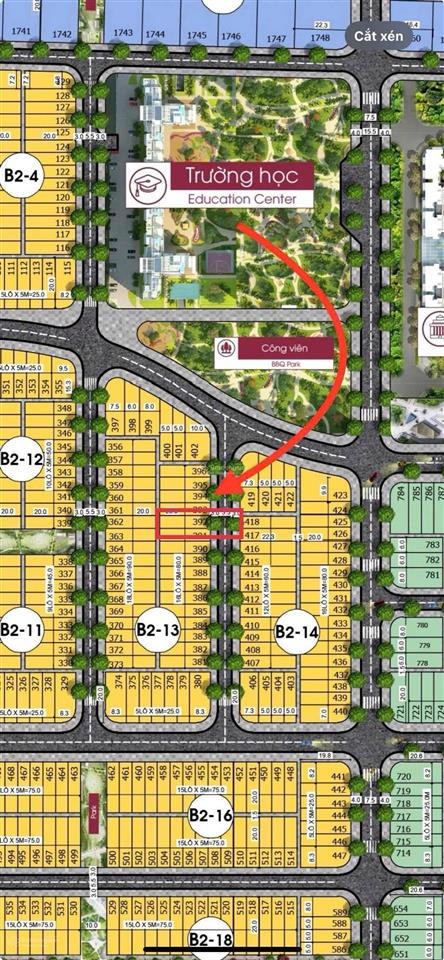 Giảm mạnh cần bán nhanh lô trung lập 14, gần trường học, cách công viên 50m
