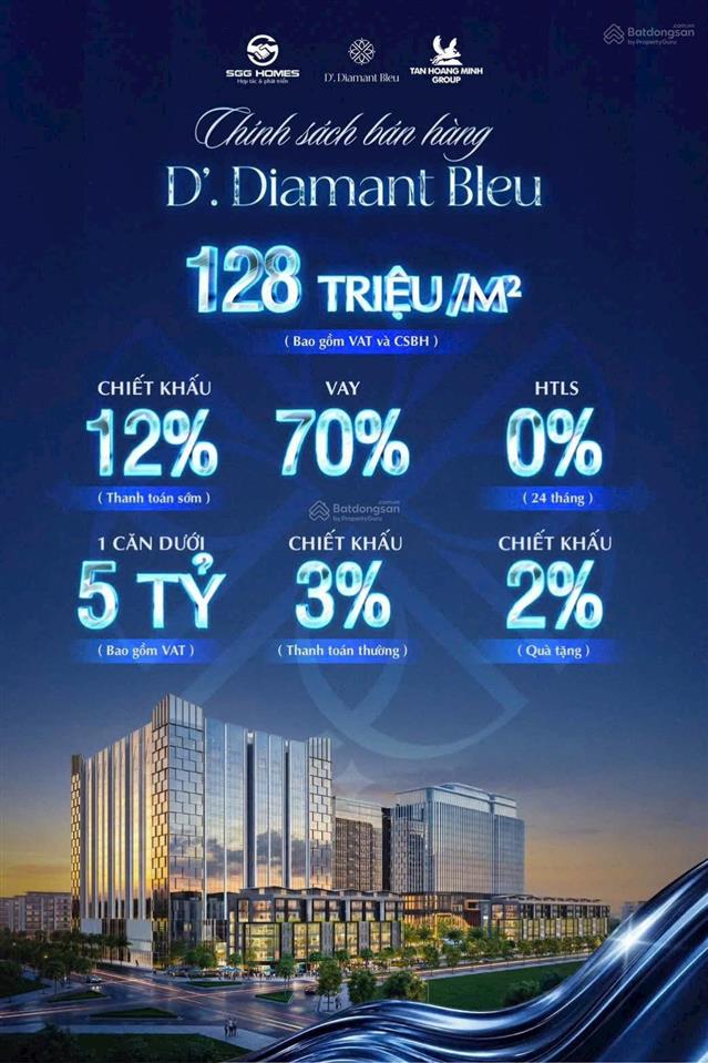 Căn hộ cao cấp tại d. diamant bleu, 106 triệu /m2, 114 m2, giá tốt chỉ với 12tỷ000 cho căn 3pn