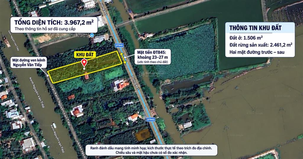 Chính chủ bán hoặc cho thuê đất 3.967,2 m2 hai mặt đường trường xuân, đồng tháp