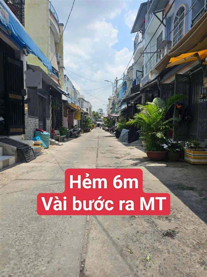 Nhà đẹp, hẻm 6m thông, vài bước ra mt lô tư, gò xoài 4x12.5m 2 tầng chỉ 5.3 tỷ