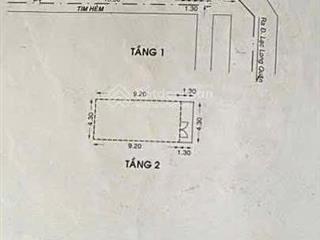Hẻm xe hơi hồng lạc, tân bình diện tích 72m 2 tầng giá chào 7,8 tỷ còn thương lượng