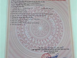 CHÍNH CHỦ BÁN CĂN HỘ CHUNG CƯ 2N N10 THỊNH LIỆT, PHƯỜNG THỊNH LIỆT, QUẬN HOÀNG MAI, HÀ