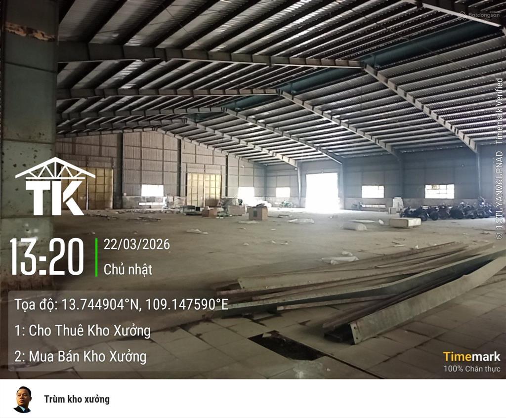 4000m2 nhà kho ngoài khu công nghiệp phú tài