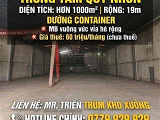 1061m2, ngang 19m, mặt tiền đường chính quy nhơn