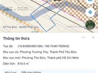 Mặt tiền đường vành đai 2 đang làm, ngay trường thọ dt 800m2, ngang 19m, đất vườn
