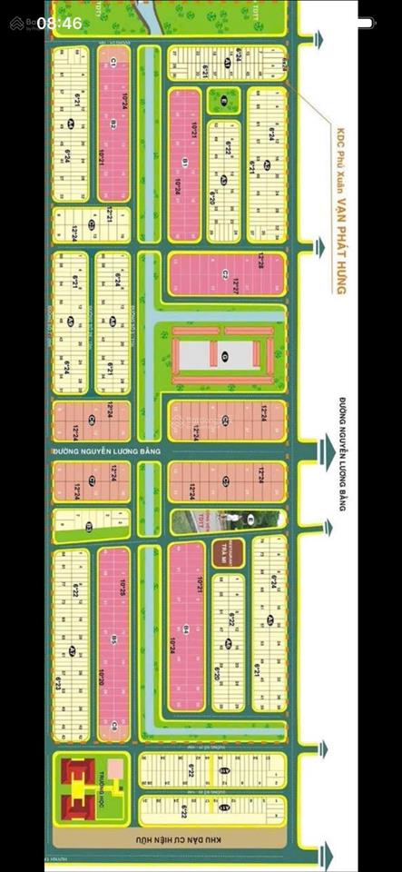 Đất đẹp kdc phú xuân vạn phát hưng, ngang 6m, 120m, đường 12m, chỉ 6,36 tỷ